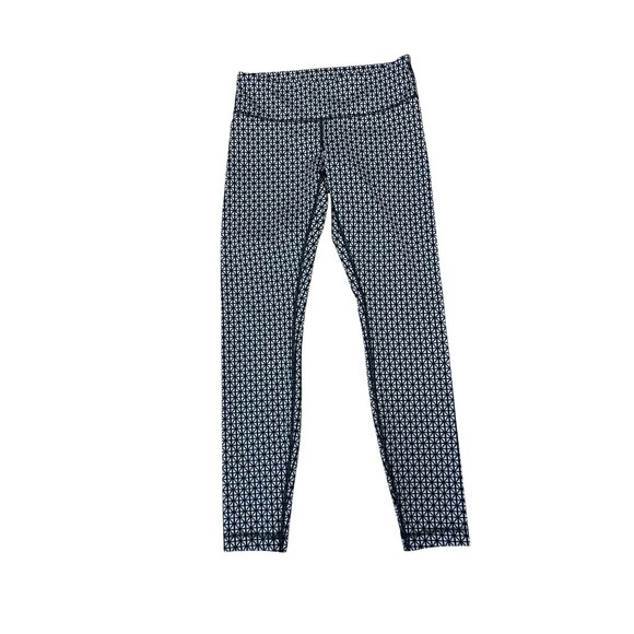 Lululemon Wunder Under Leggings Full-On Luon Tri Geo Silver Spoon Size 4 - Picture 1 of 5